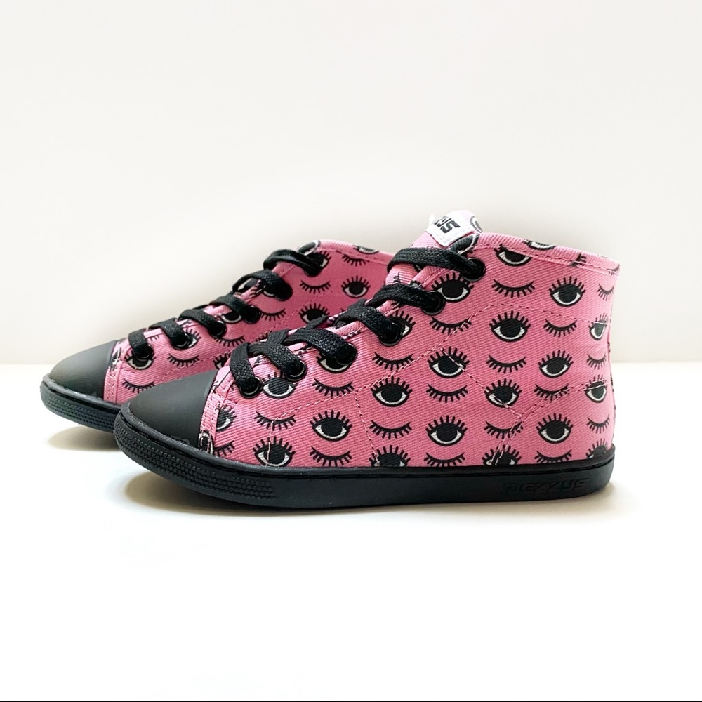 Dezzys Sneakers, Girls Hi-Top Pink Eyes, 9